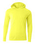 A4 Mens Cooling Performance Long Sleeve Hood Tee SAFETY YELLOW Primary