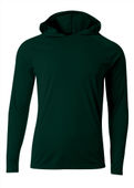 A4 Mens Cooling Performance Long Sleeve Hood Tee