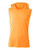 A4 Mens Cooling Performance Sleeveless Hood Tee SAFETY ORANGE Primary