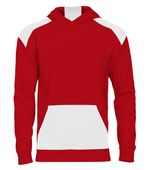 Badger Adult Youth Breakout Performance Fleece Hoodie RED/WHITE (BA) Primary