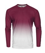 Badger Adult Youth Hex 2.0 Long Sleeve Tee Jersey MAROON HEX (BA) Primary