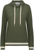 Holloway Ladies Ivy League Funnel Neck Pullover OLIVE HEATHER/BIRCH Primary