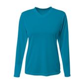 A4 Womens Sprint L/S Performance Tee ELECTRIC BLUE Primary