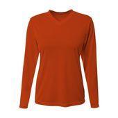 A4 Womens Sprint L/S Performance Tee ATHLETIC ORANGE Primary