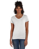 Hanes Ladies X-Temp Triblend V-Neck T-Shirt 42VT ECO WHITE Primary