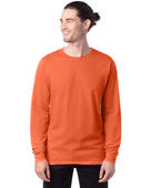 Hanes Mens 5.2 oz. Comfortsoft Cotton LS T-Shirt TEXAS ORANGE Primary