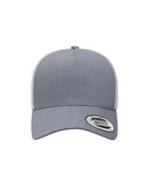 Yupoong Adult 5-Panel Retro Trucker Cap 6506 HEATHER/ WHITE Primary