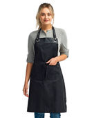 Artisan Collection By Reprime Espresso Bib Apron RP123 BLACK/ BLACK Primary