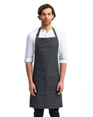 Artisan Collection By Reprime Unisex Jeans Stitch Denim Bib Apron RP126 BLACK DENIM Primary
