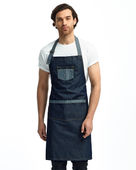 Artisan Collection By Reprime Unisex Domain Contrast Denim Bib Apron RP127 INDIGO DENIM Primary
