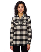 Burnside Ladies' Plaid Boyfriend Flannel Shirt B5210