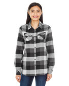 Burnside Ladies' Plaid Boyfriend Flannel Shirt B5210