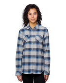 Burnside Ladies' Plaid Boyfriend Flannel Shirt B5210