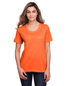 Core 365 Ladies' Fusion ChromaSoft Performance T-Shirt CE111W CAMPUS ORANGE Primary