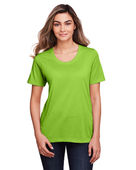 Core 365 Ladies' Fusion ChromaSoft Performance T-Shirt CE111W ACID GREEN Primary