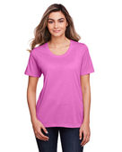 Core 365 Ladies' Fusion ChromaSoft Performance T-Shirt CE111W CHARITY PINK Primary