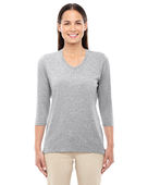 Devon & Jones Ladies' Perfect Fit Bracelet-Length V-Neck Top DP184W