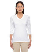 Devon & Jones Ladies' Perfect Fit Bracelet-Length V-Neck Top DP184W