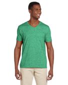 Gildan Adult Softstyle 4.5 oz. V-Neck T-Shirt G64V HTHR IRISH GREEN Primary