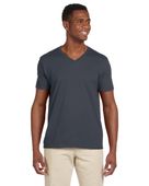 Gildan Adult Softstyle 4.5 oz. V-Neck T-Shirt G64V CHARCOAL Primary