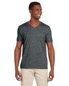 Gildan Adult Softstyle 4.5 oz. V-Neck T-Shirt G64V DARK HEATHER Primary
