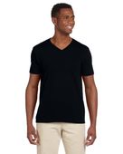 Gildan Adult Softstyle 4.5 oz. V-Neck T-Shirt G64V BLACK Primary