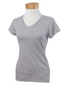 Gildan Ladies' SoftStyle 4.5 oz. Fitted V-Neck T-Shirt G64VL RS SPORT GREY Primary