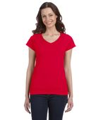 Gildan Ladies' SoftStyle 4.5 oz. Fitted V-Neck T-Shirt G64VL CHERRY RED Primary