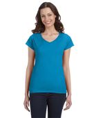 Gildan Ladies' SoftStyle 4.5 oz. Fitted V-Neck T-Shirt G64VL SAPPHIRE Primary