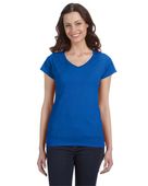 Gildan Ladies' SoftStyle 4.5 oz. Fitted V-Neck T-Shirt G64VL ROYAL BLUE Primary