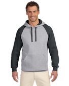 Jerzees Adult 8 oz. NuBlend Colorblock Raglan Pullover Hood 96CR