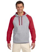 Jerzees Adult 8 oz. NuBlend Colorblock Raglan Pullover Hood 96CR
