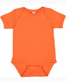 Rabbit Skins Infant Baby Rib Bodysuit 4400 ORANGE Primary