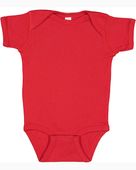 Rabbit Skins Infant Baby Rib Bodysuit 4400 RED Primary