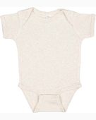 Rabbit Skins Infant Baby Rib Bodysuit 4400 NATURAL HEATHER Primary