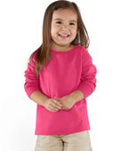Rabbit Skins Toddler Long-Sleeve Fine Jersey T-Shirt RS3302 HOT PINK Primary