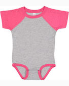 Rabbit Skins Infant Baseball Bodysuit RS4430 VN HT/ VN HT PNK Primary