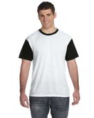 Sublivie Men's Blackout Sublimation T-Shirt S1902 WHITE/ BLACK Primary