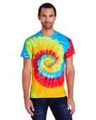 Colortone Tie-Dye Adult 5.4 oz., 100% Cotton T-Shirt CD100 PASTEL NEON Primary