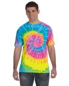 Colortone Tie-Dye Adult 5.4 oz., 100% Cotton T-Shirt CD100 SATURN Primary