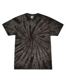 Colortone Tie-Dye Adult 5.4 oz., 100% Cotton T-Shirt CD100 SPIDER BLACK Primary
