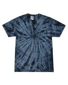 Colortone Tie-Dye Adult 5.4 oz., 100% Cotton T-Shirt CD100 SPIDER NAVY Primary