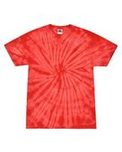 Colortone Tie-Dye Adult 5.4 oz., 100% Cotton T-Shirt CD100 SPIDER RED Primary