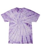 Colortone Tie-Dye Adult 5.4 oz., 100% Cotton T-Shirt CD100 SPIDER LAVENDER Primary
