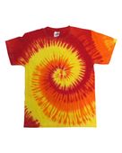 Colortone Tie-Dye Adult 5.4 oz., 100% Cotton T-Shirt CD100 BLAZE Primary