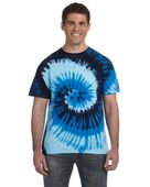 Colortone Tie-Dye Youth 5.4 oz. 100% Cotton T-Shirt CD100Y BLUE OCEAN Primary
