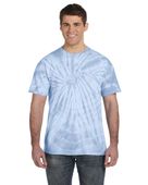 Colortone Tie-Dye Adult 5.4 oz. 100% Cotton Spider T-Shirt CD101 SPIDER BABY BLUE Primary