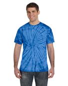 Colortone Tie-Dye Adult 5.4 oz. 100% Cotton Spider T-Shirt CD101 SPIDER ROYAL Primary