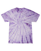 Colortone Tie-Dye Adult 5.4 oz. 100% Cotton Spider T-Shirt CD101 SPIDER LAVENDER Primary