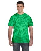 Colortone Tie-Dye Adult 5.4 oz. 100% Cotton Spider T-Shirt CD101 SPIDER KELLY Primary